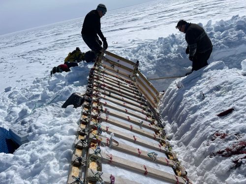 Ramon Larramendi Expedition 2024-SOS-ARCTIC-–-Greenland-Ssacando-trineos-de-la-nieve-campamento-base